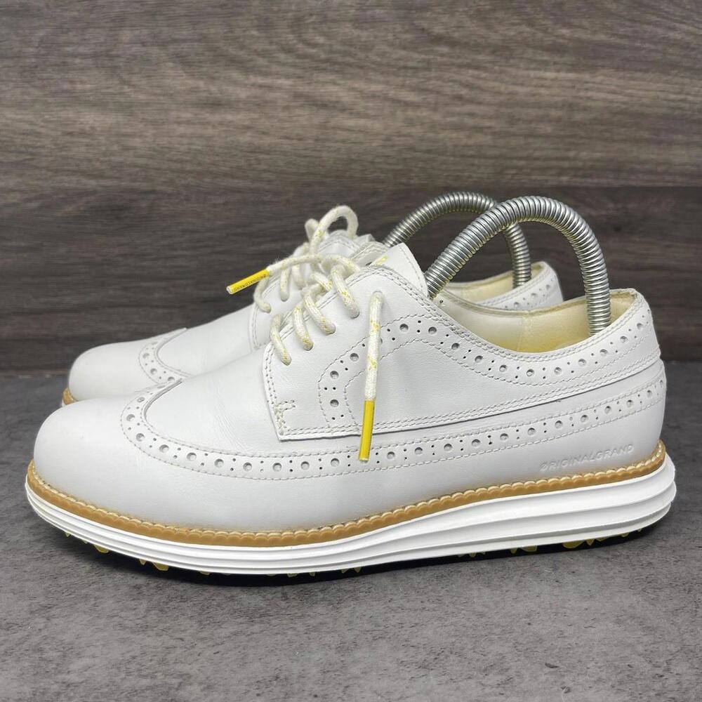 Cole Haan Shoes Womens Size 7 Original Grand Wingtip Oxford White Casual